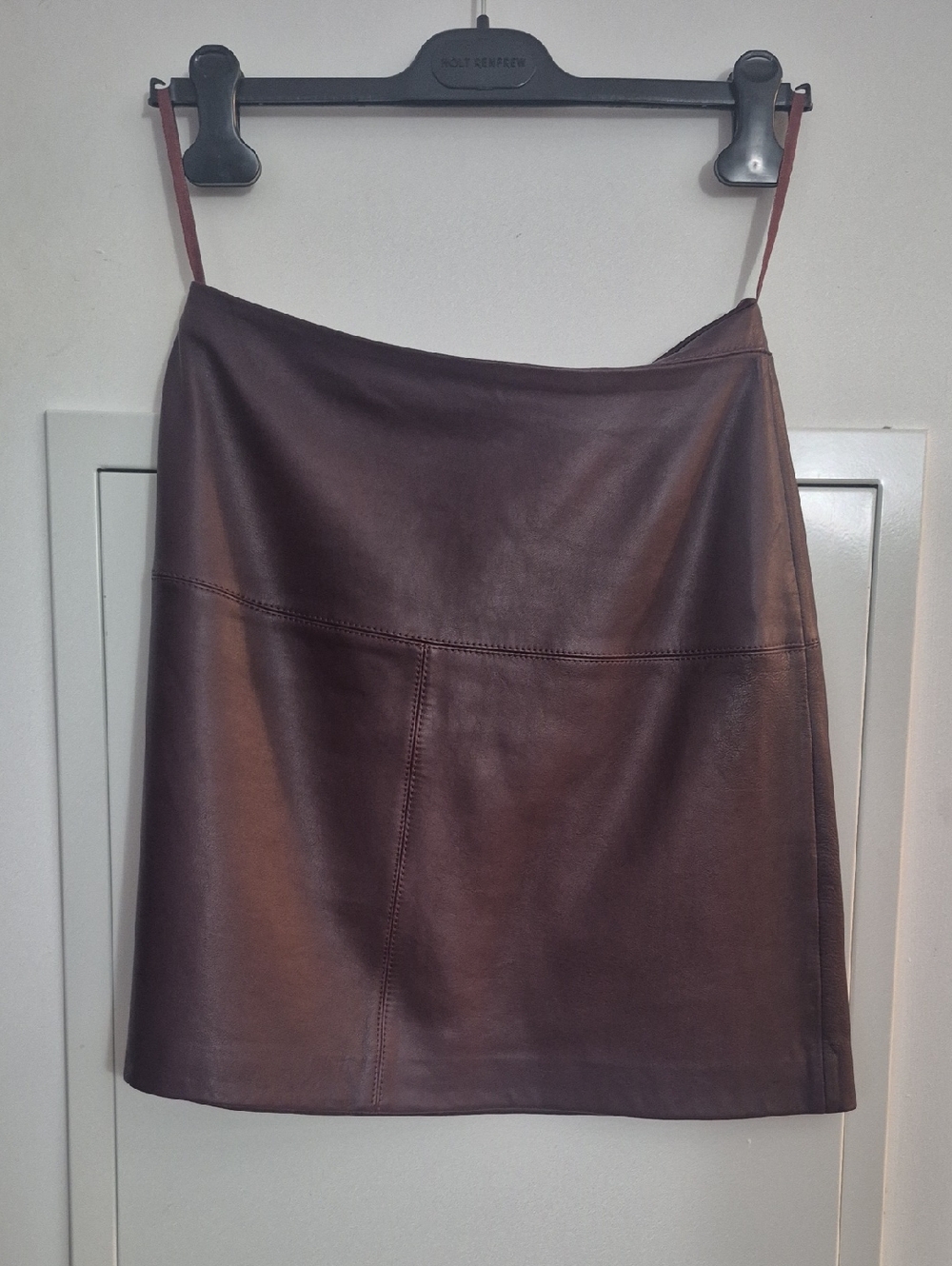 Ted Baker London Brown Leather Mini Skirt
